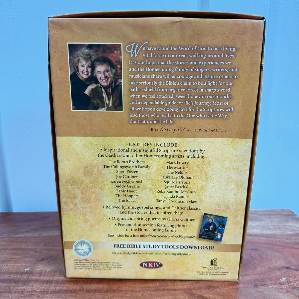 The Gaither Homecoming Bible NKJV Black Bonded Leather Bill Gloria Gaither Boxed - Picture 13 of 13